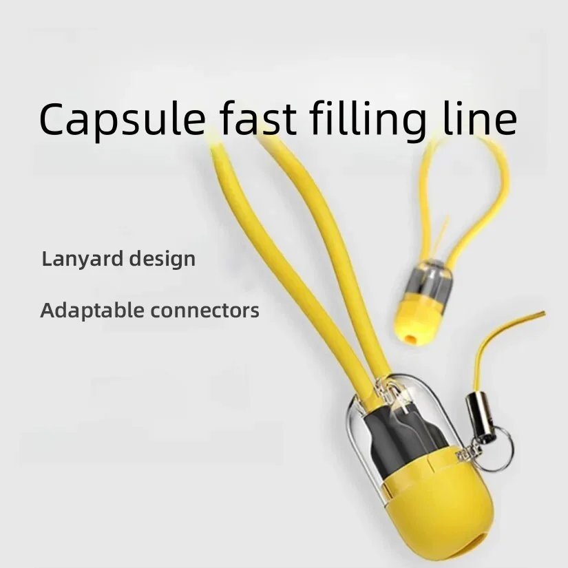 

Capsule cable 2-in-1 data cable short cable portable charging treasure with cable travel for iPhone15Promax Apple 14/13/12 /11/X