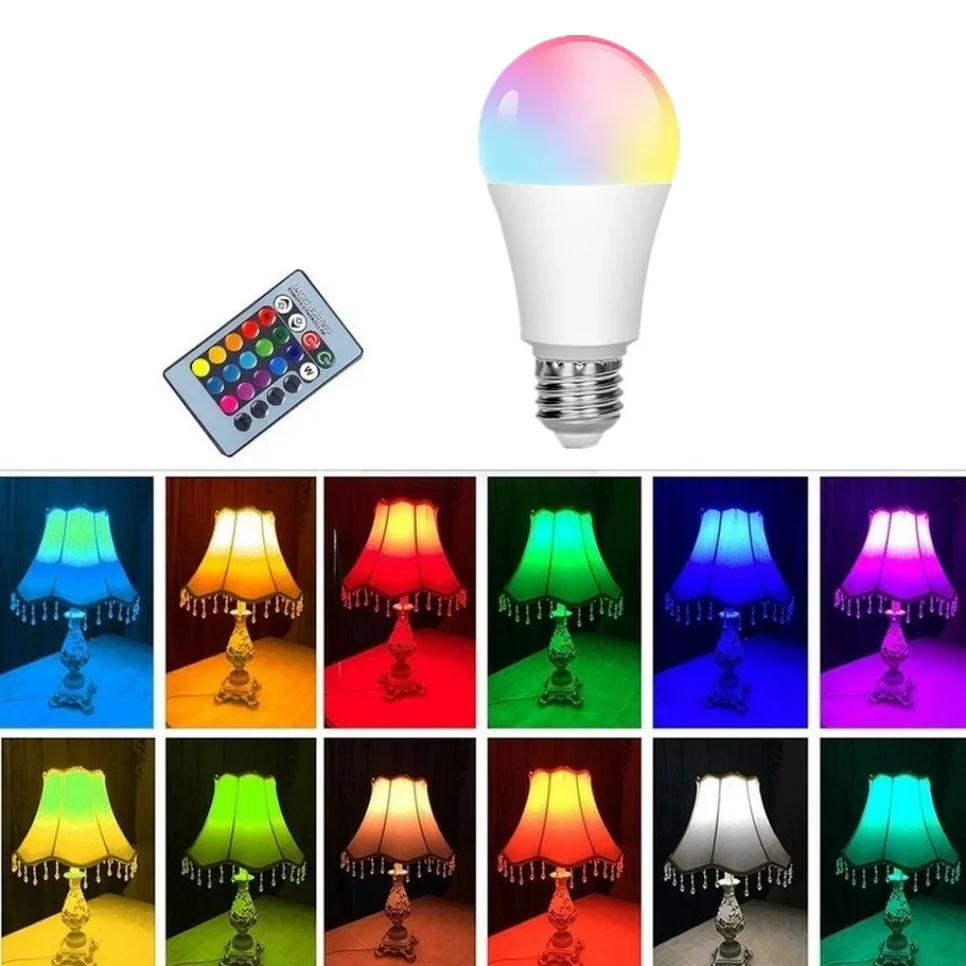 Inda-Ampoule LED RGB, AC 110-240V, Télécommande IR, Lampe Intelligente, 4W 10W 15W, Variable, Coloré, RGBW, Magique, Décoration Intérieure