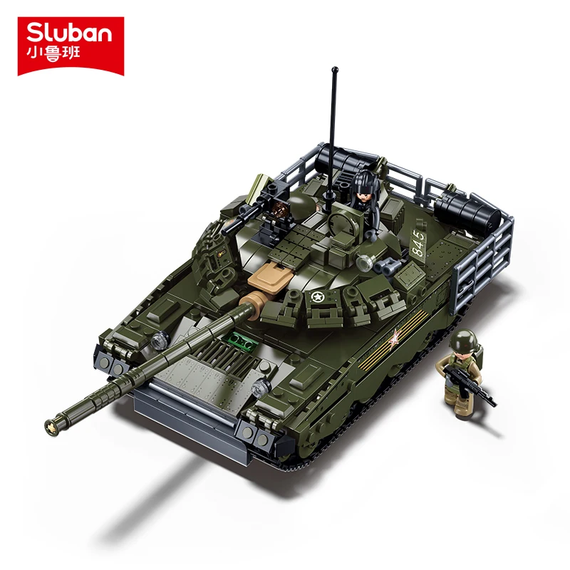 Sluban Building Block Toys Army Military Series B1178 T-80 Dual Transformer Tank 798PCS Bricks Compatible With Leading Brands