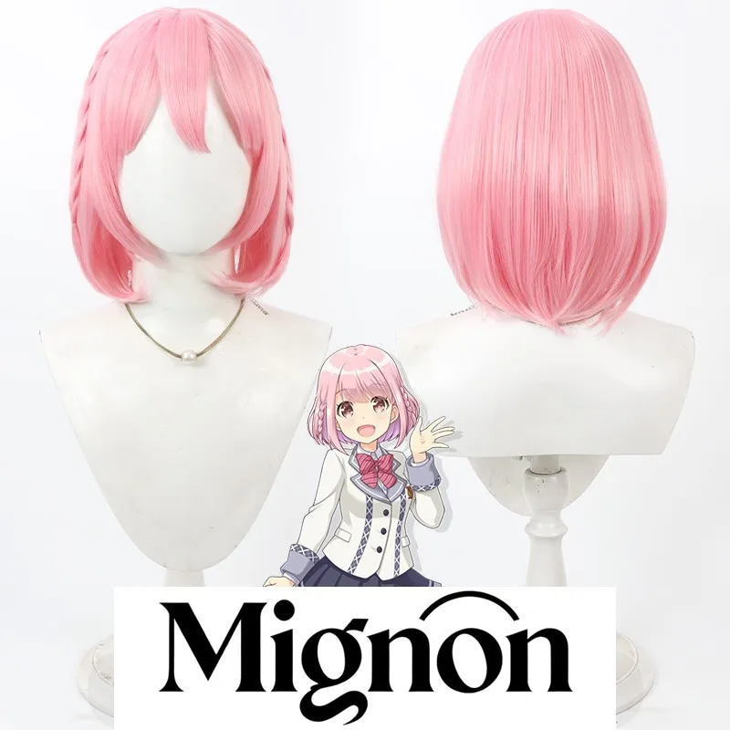 

О.Н.Г.Е.К.И. Хосидзаки Акари косплей парик розовый боб вырез подарок на Хэллоуин