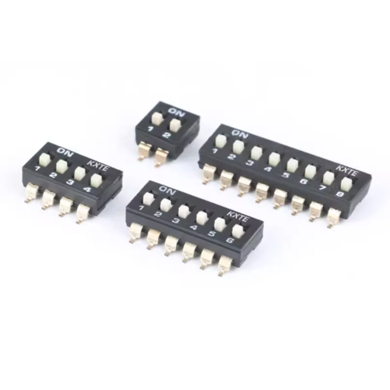 10pcs/lot Slide Type SMT SMD Dip Switch Toggle Switches Pitch 2.54mm 2 Row 4 Pin 2 Position/8pin 4 Position/16pin 8 Position