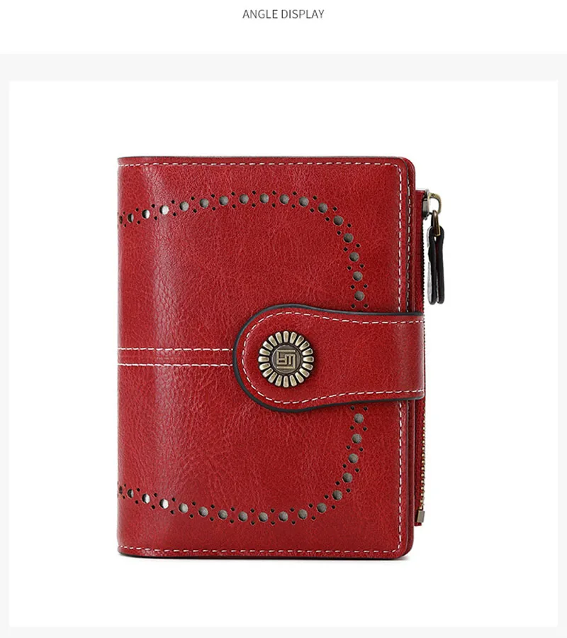 Neue Kurze RFID-Damenbrieftaschen mit Namensgravur, Reißverschluss, Münzfach, Hochwertiger Kartenhalter, Damen-Geldbörse – Detail 11
