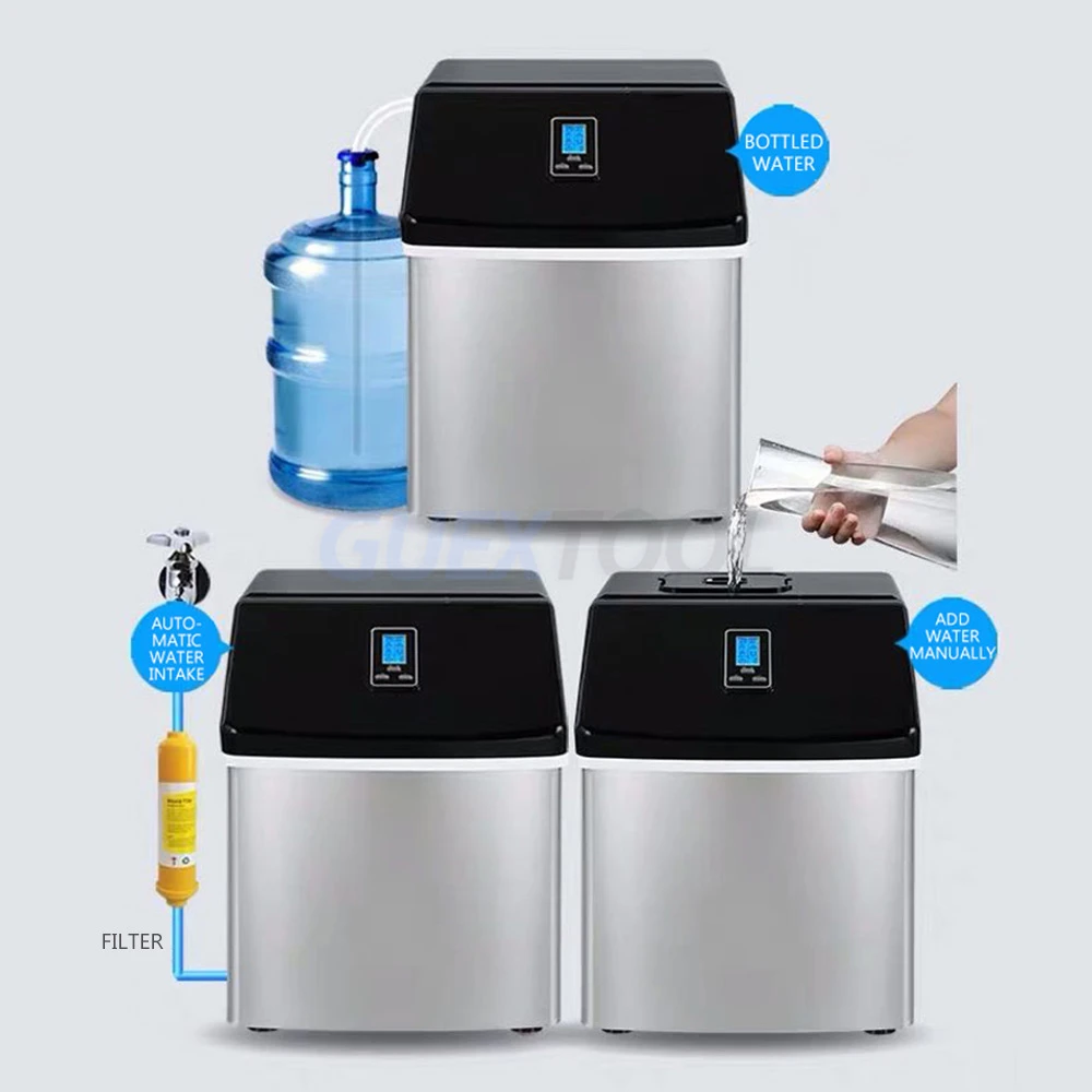 Komercyjna maszyna do kostek lodu kostkarka do lodu domowego kwadratowy Generator lodu ręczny wtrysk wody