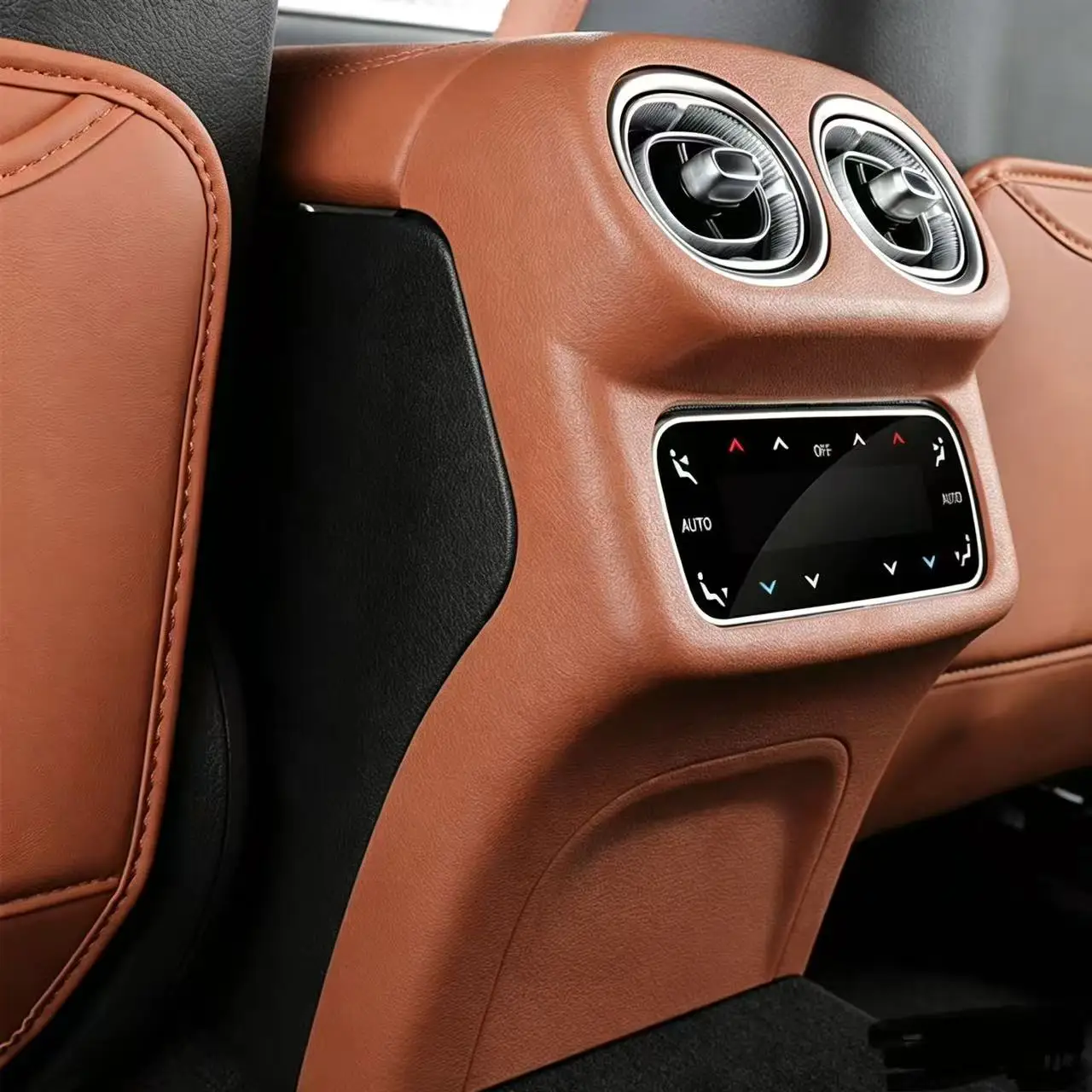 Rear Air Vent Anti‑Kick Cover Leather Texture Trim For Mercedes Benz W206 C‑Class X254 GLC Snap‑on Interior Protector