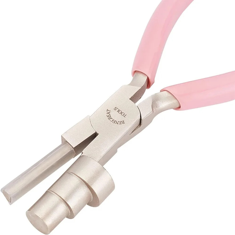 

6.3" Large 3 in 1 Wire Looping Pliers with PVC Tubing Bail Making Plier Multi-Step Wrapping Tool Jewelry Looping Forming Pliers