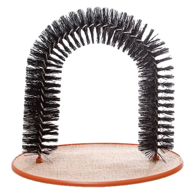 

for Cat Arch Self Grooming and Massaging Brush Multifunctional Toy Pet Scratcher Pads Hair Cleaner for Indoor Cats