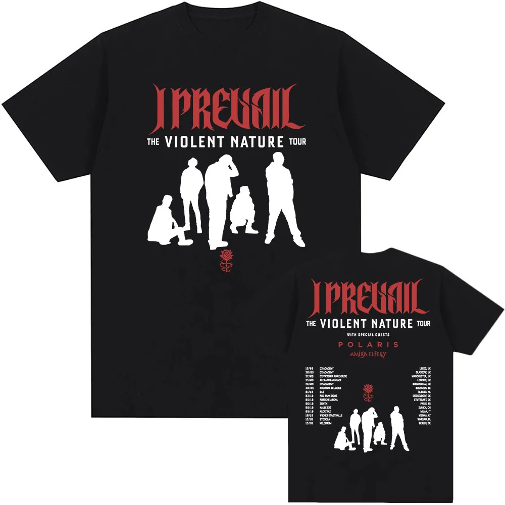 The VIOLENT NATURE Tour 2026 T-SHIRT I Prevail Punk Band Tshirts Unisex Streetwear Hip Hop Loose Fashion Male T Shirt Print Tees