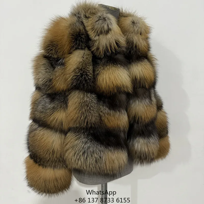 

Fox Fur Coat Women Big Short Real Fur Coat Winter Ladies Fashion Warm Fluffy Jacket Female Fall