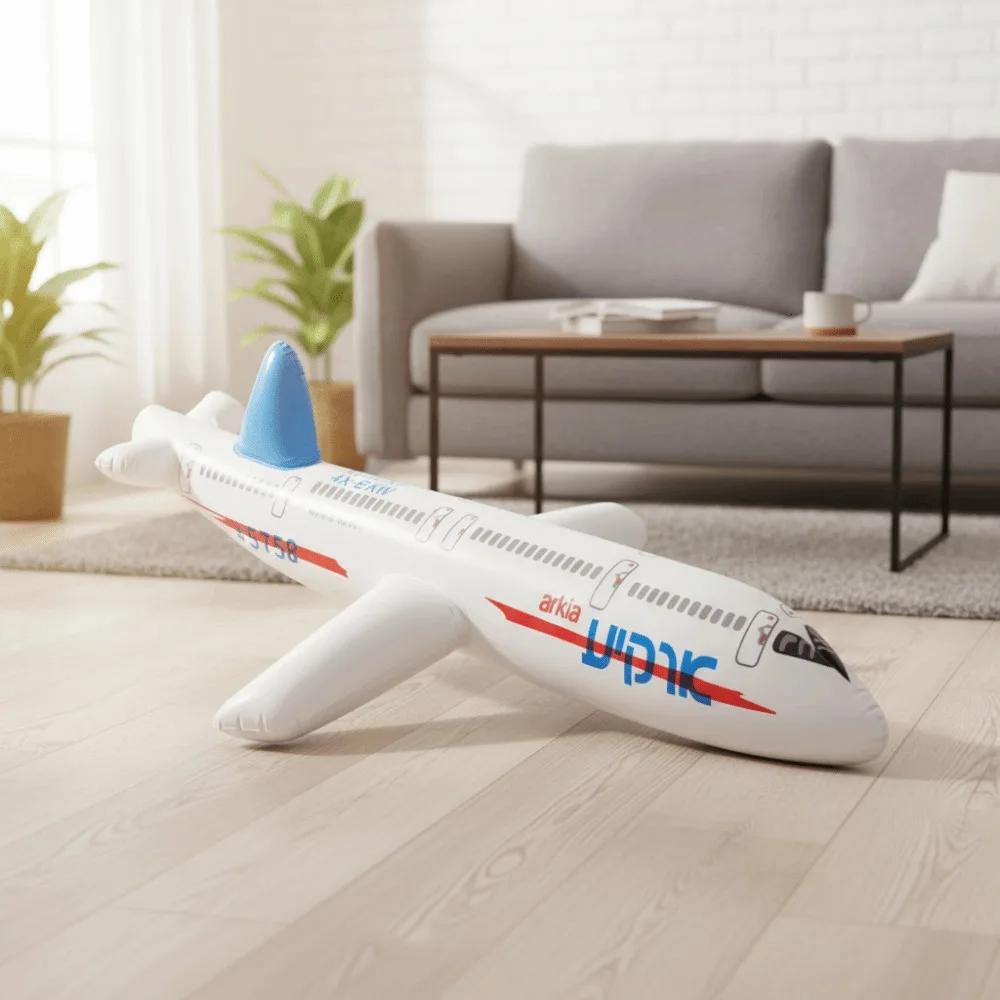 Fun PVC Inflatable Airliner Toy 2 Colors 80cm Inflatable Cartoon Plane Aircraft Planes Float Airplane Outdoor Sports