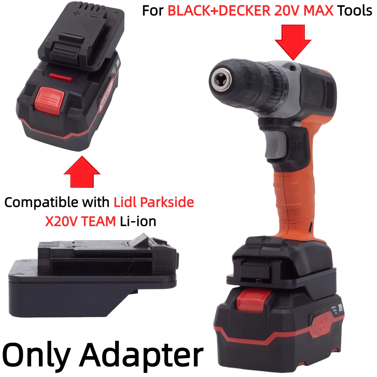 Адаптер/переходник для аккумул – обзор и цена Black+Decker Tool 20V Max