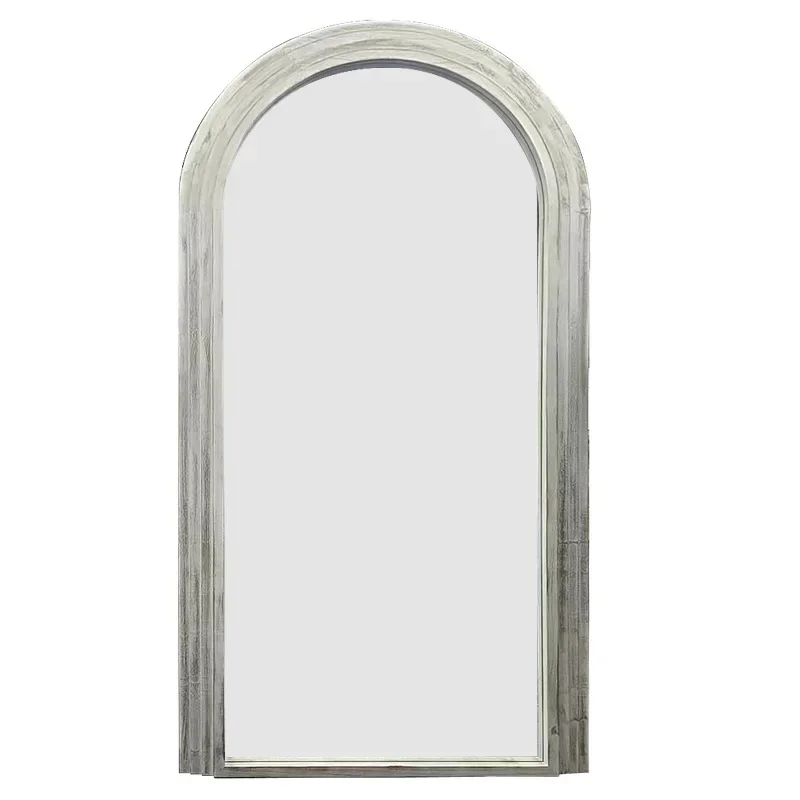 American retro wabi-sabi wind large mirror stepped arched full-length mirror