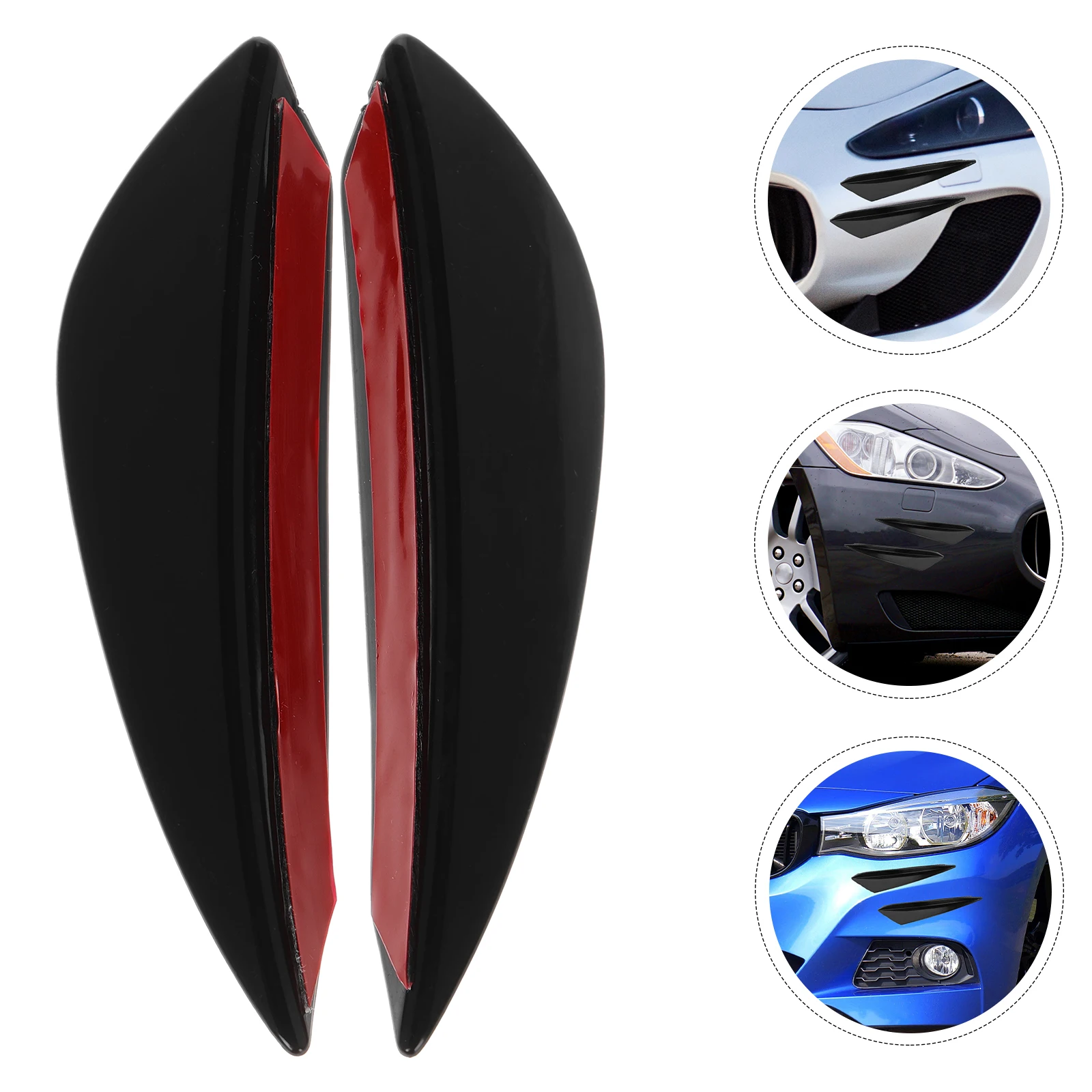 

4 pcs Universal Front Bumper Fins Car Spoiler Wings Auto Lip Splitters Exterior Accessories Stylish Durable Install