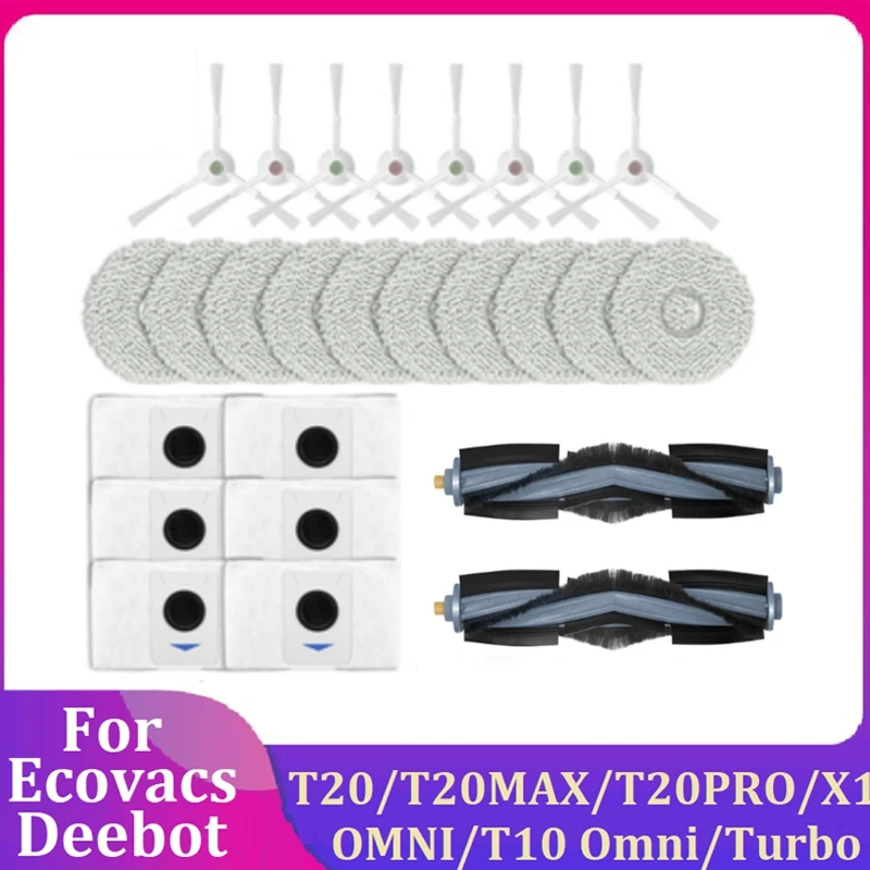 

26PCS Replacement Accessories For Ecovacs Deebot T20/T20MAX/T20PRO/X1 OMNI/T10 Omni/Turbo Robot Vacuum Cleaner Parts