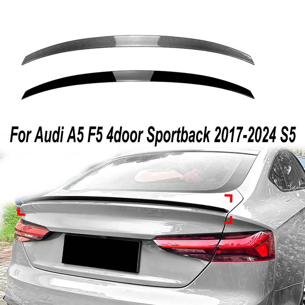 

For Audi A5 F5 4door Sportback 2017-2024 S5 Car Tail Wing Fixed Wind Spoiler Rear Wing Modified Decoration Accessories