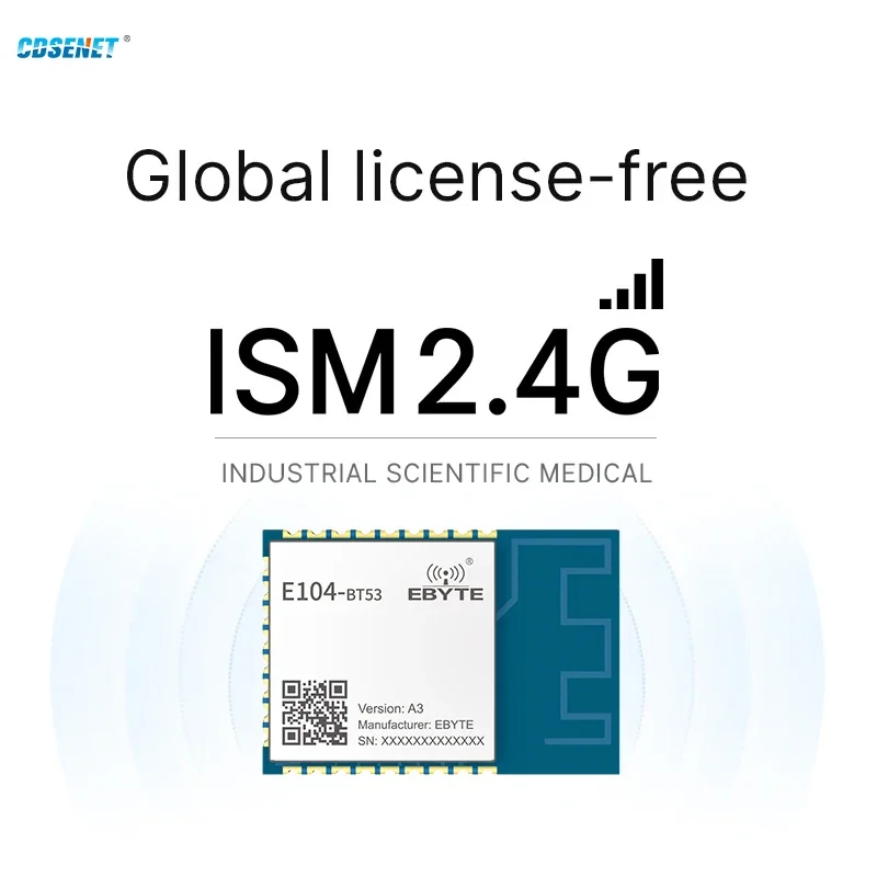 EFR32BG22 2.4Ghz Draadloze BT5.2 Blue-Tooth Module Cdsenet E104-BT53A3 120M 6dBm Smd Pcb Rf Transceiver Geïntegreerde Circuit iot