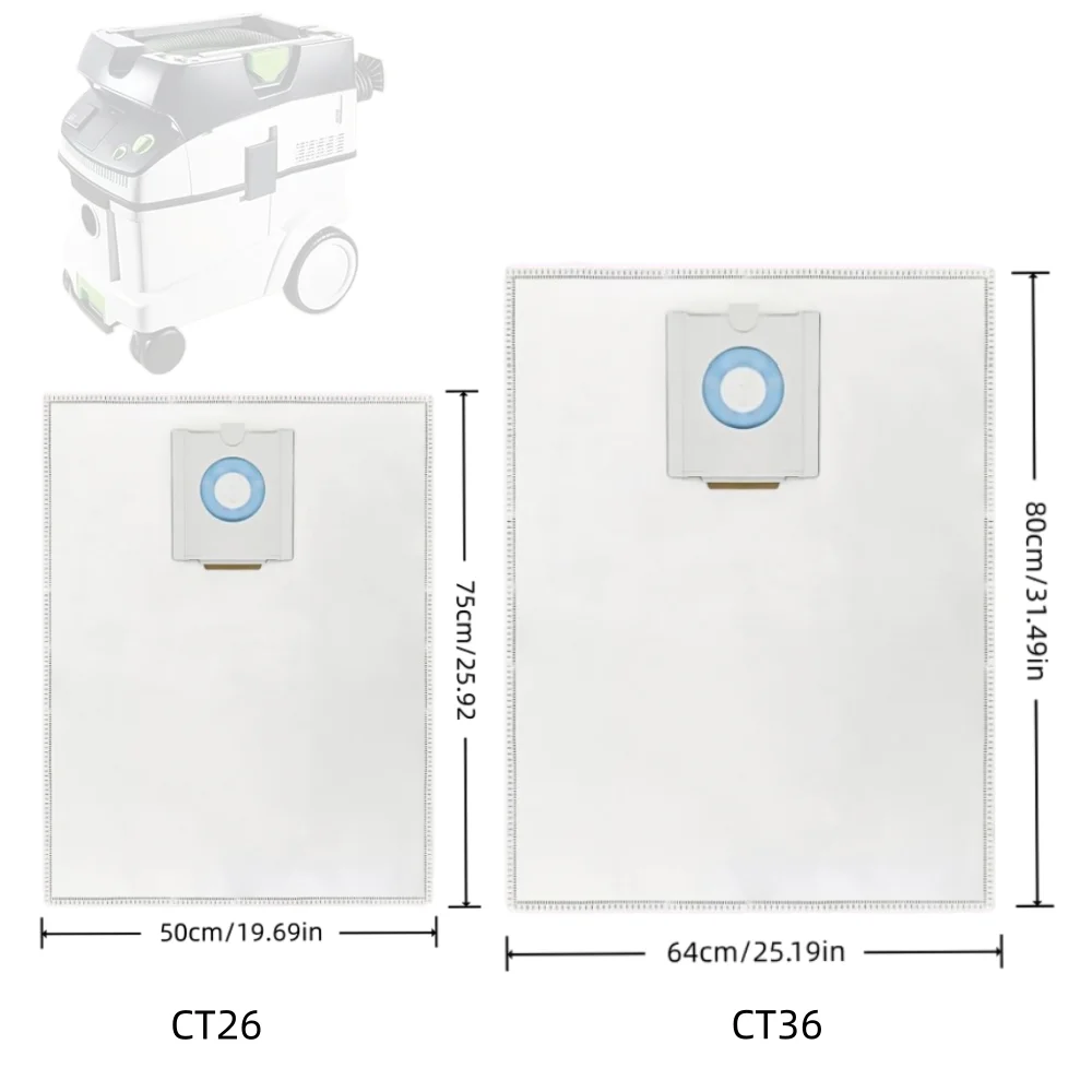 Suitable for FeStool CT26 E/ CTL 26 /CTM 26 /CT36 /CTL 36 /CTM 36 E Vacuum cleaner dust bag accessories 496186/496187 dust bag