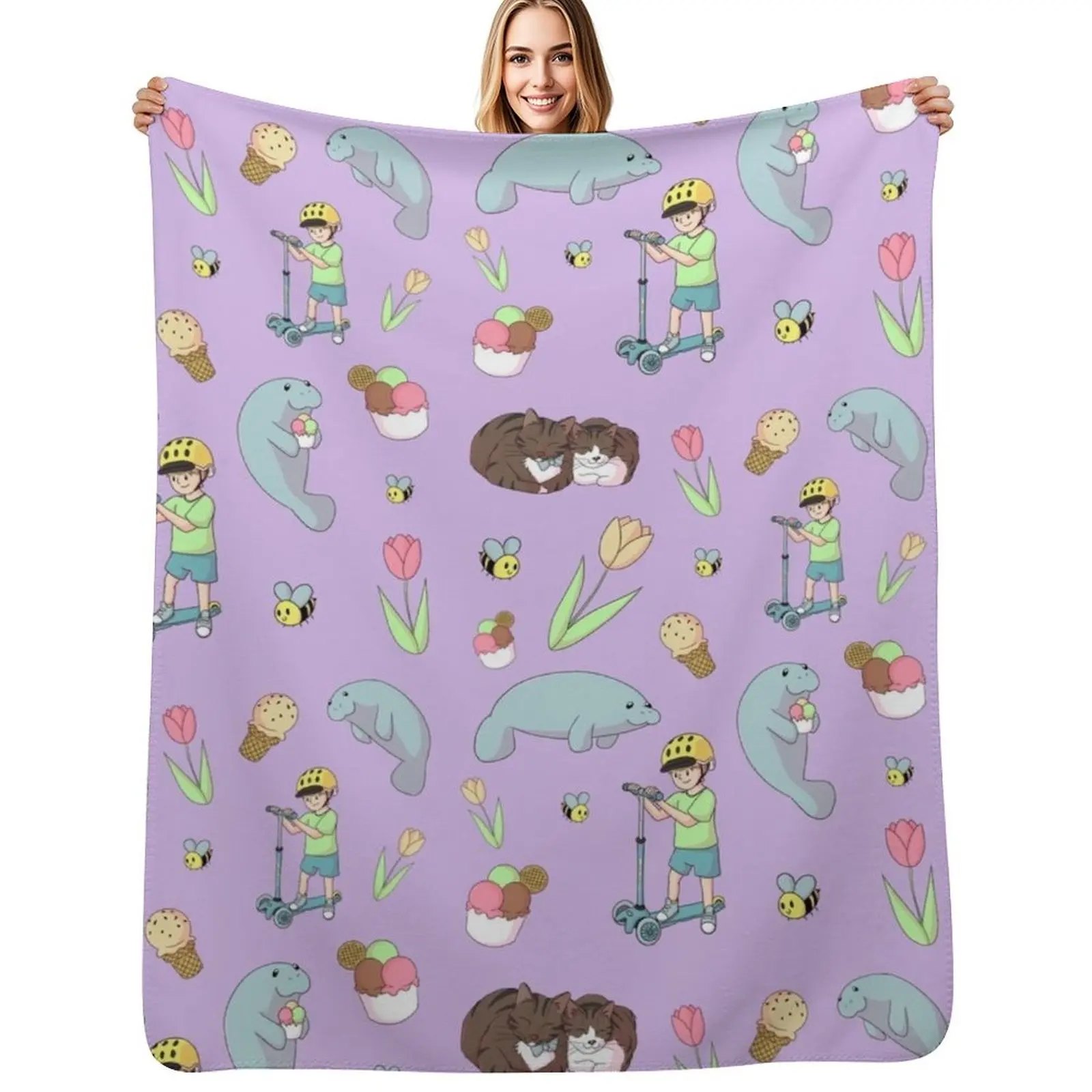 

Baby Blanket! Throw Blanket Travel Size Cozy Blanket for Plane Train