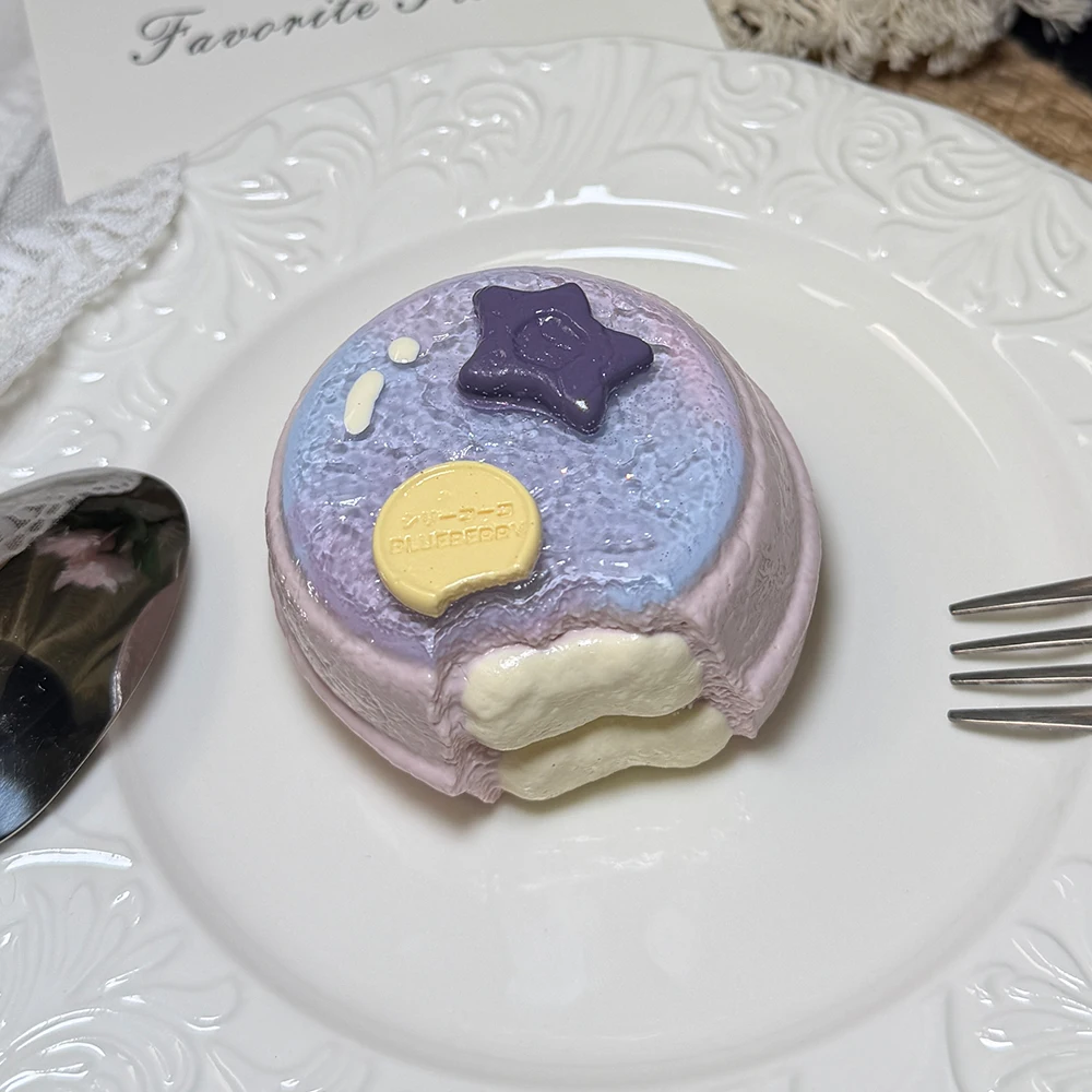 Silicoco Dessert Series Starry Sky Cake Squishy Toy Fake Dessert Soft Slow Rising Stress Relief Fidget Party Gift #Nulala200003