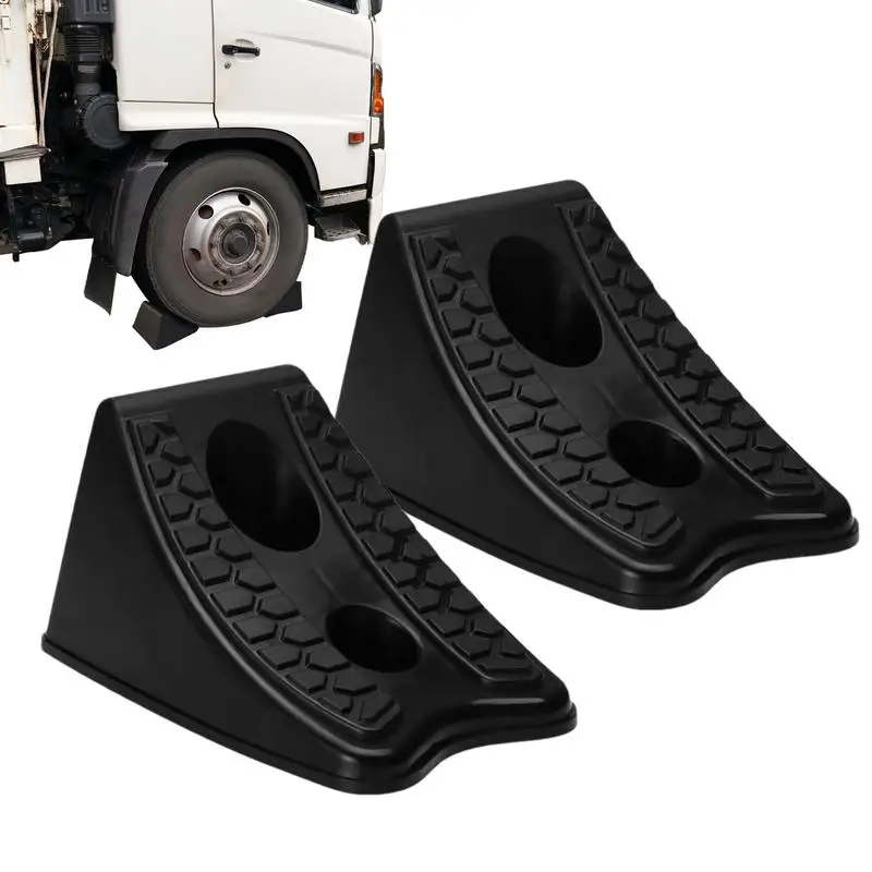 Vehicle Floor Stopper 2pcs Car Garage Stoppe Good Friction Movable Auto Wheel Stopper Block Anti-Slip Design For Enhanced Safety