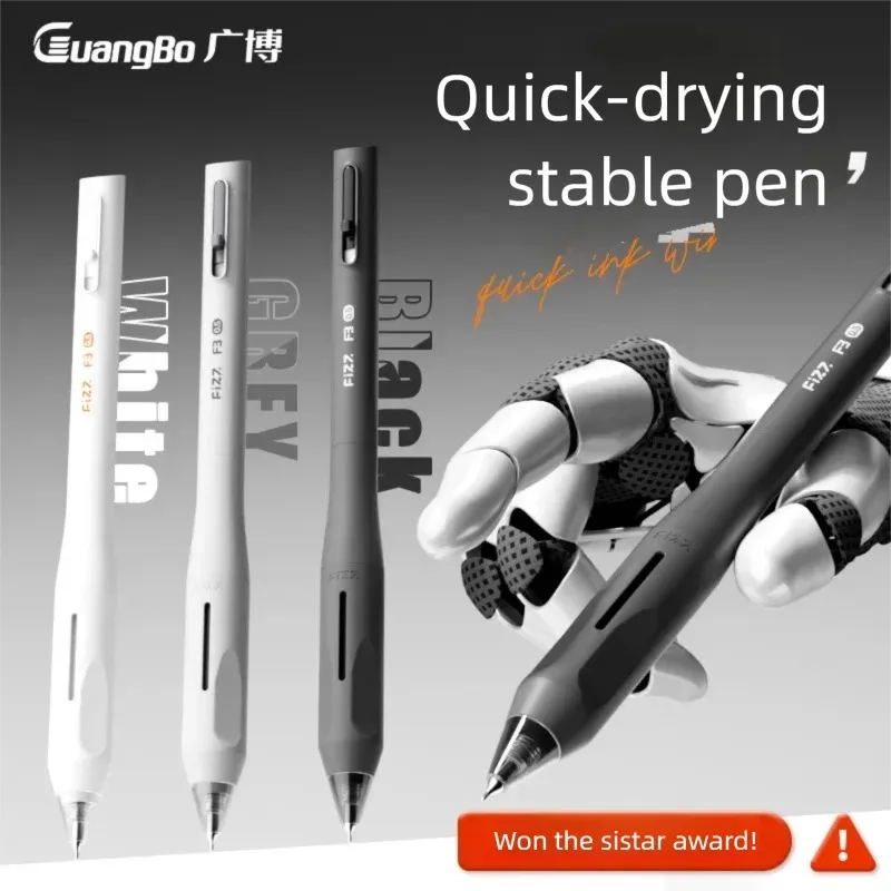 Bolígrafo de Gel Ergonómico de 0.5mm con Punta Negra CS de Doble Punta, Secado Rápido, Escritura Suave, para Estudiantes, Exámenes, Oficina, Alta Gama