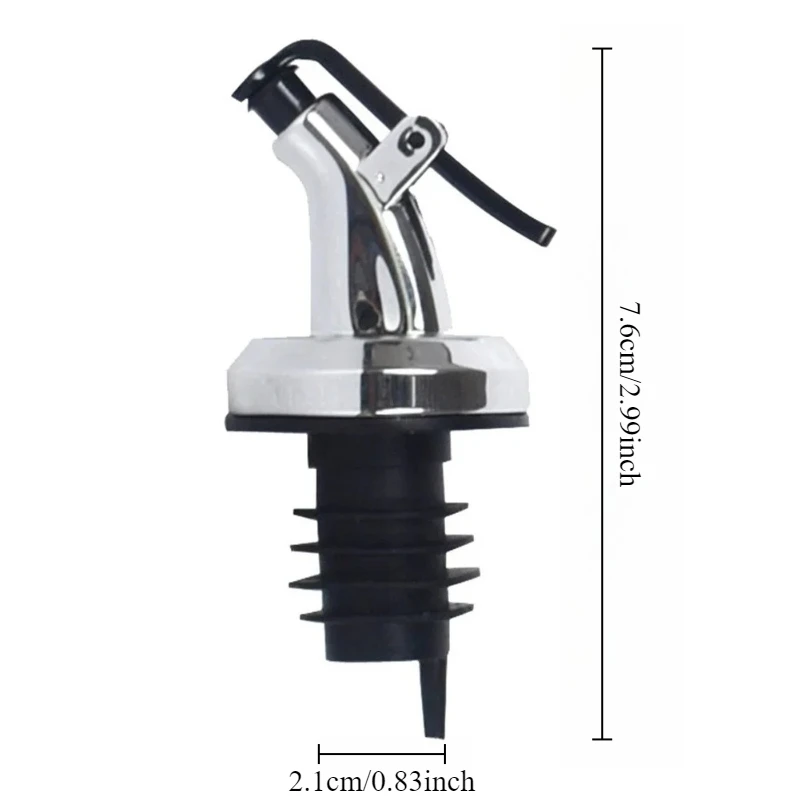 2pcs Oil bottle stopper Kitchen press type oil guide nozzle Sealed leakproof spray Soy sauce seasoning bottle oil nozzle plug
