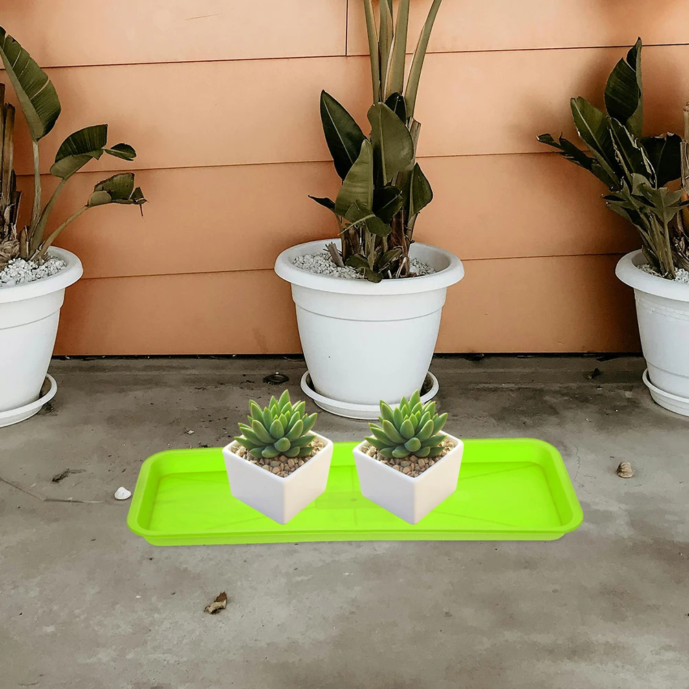 

5 Pcs Plastic Plant Drip Tray Rectangle Shallow Water Tray for Flower Pot Bonsai Garden Planter PP Material Leak