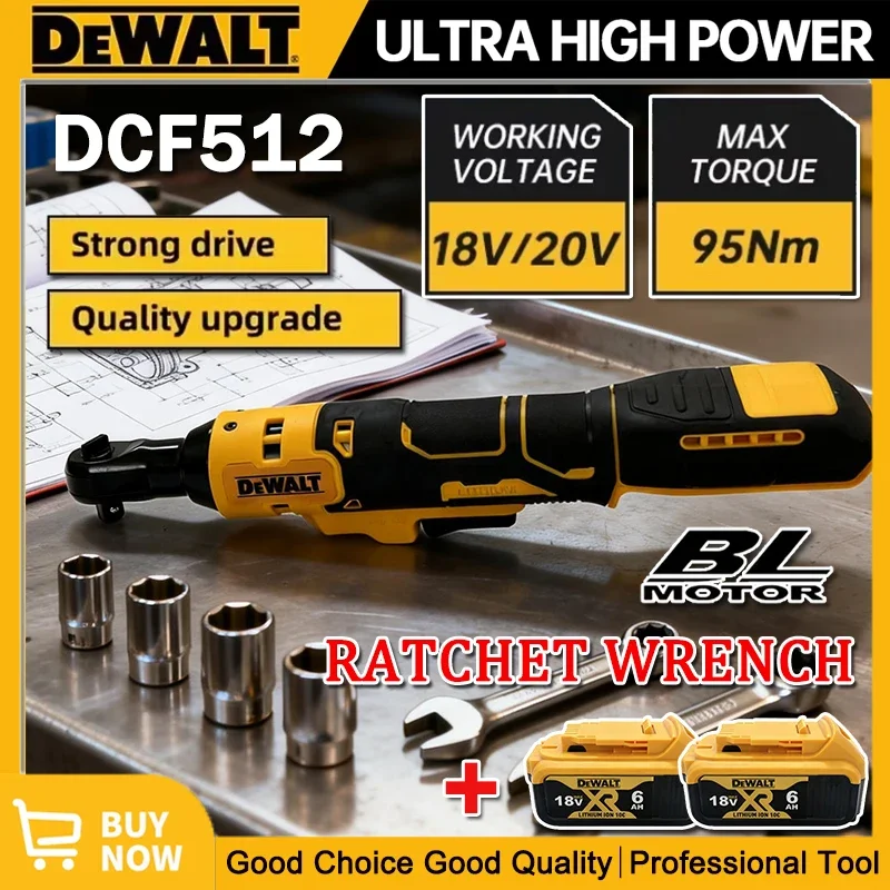 Dewalt DCF512 10mm13mm Inch Brushless Ratchet Right Angle Wrench LED Cordless Driver Variable Speed Power Wrench 20V Power Tool