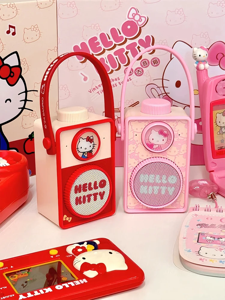 Sanrio Hellokitty Audio Classic Retro Pink Sweetheart Gift Box Birthday Gift Thoughtful And Creative Gift For Girl's Best Friend