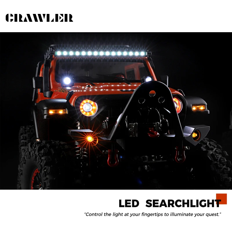 WLtoys 104010 1/10 Profesjonalny samochód RC 2.4G Off Road 4WD Samochody zdalnie sterowane ze światłem Duży elektryczny samochód wspinaczkowy dla dorosłych