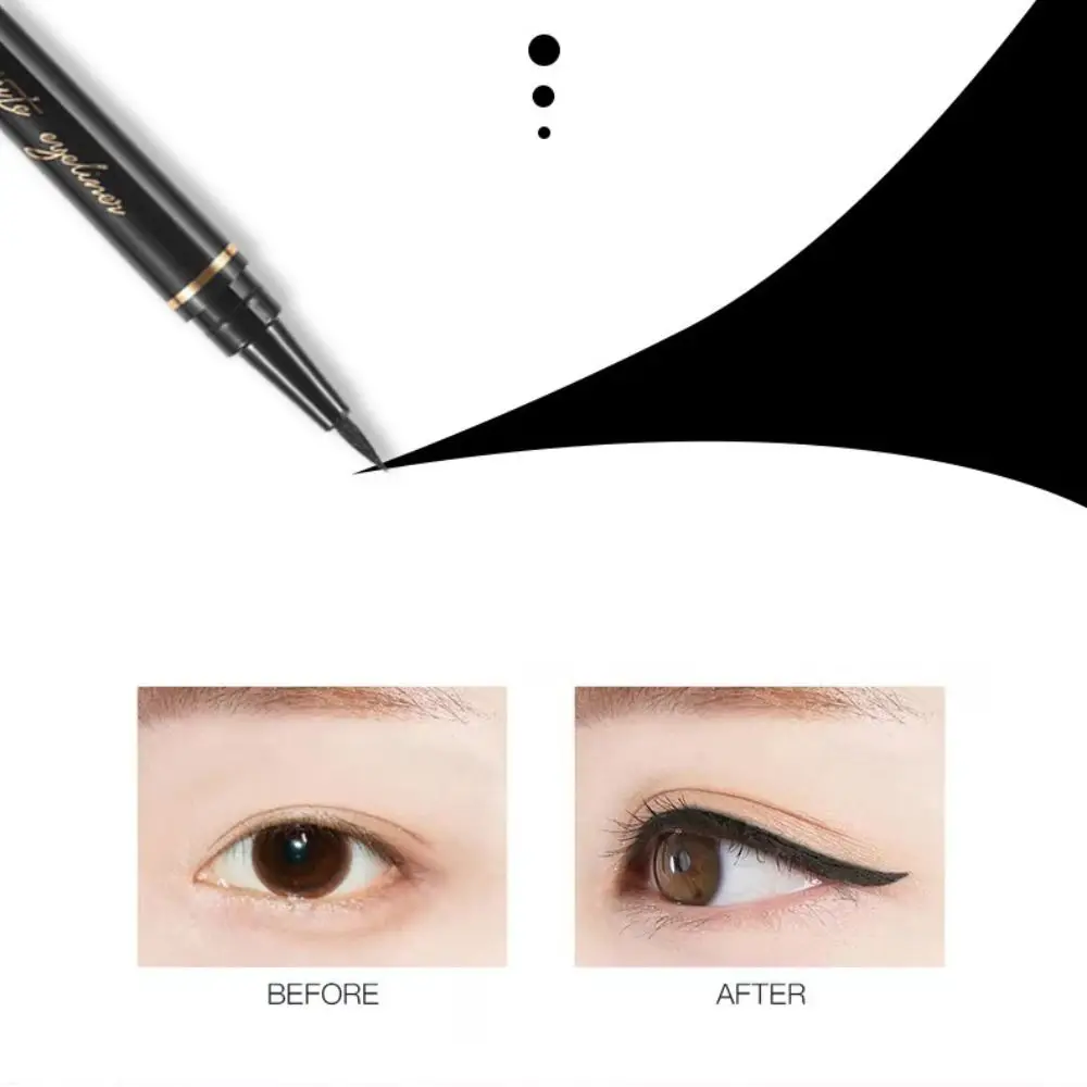 Picture 3: New Long Lasting Waterproof Black Eyeliner Quick Drying No Smudge Liquid Eyeliner Pen Smooth Cosmetic Matte Eye Liner Women