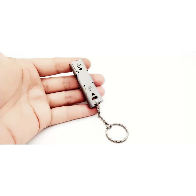 الفولاذ المقاوم للصدأ صفارة إنقاذ عالية التردد أدوات خارجية استغاثة إشارة للتخييم تسلق المشي لمسافات طويلة الإنقاذ في حالات الطوارئ #1