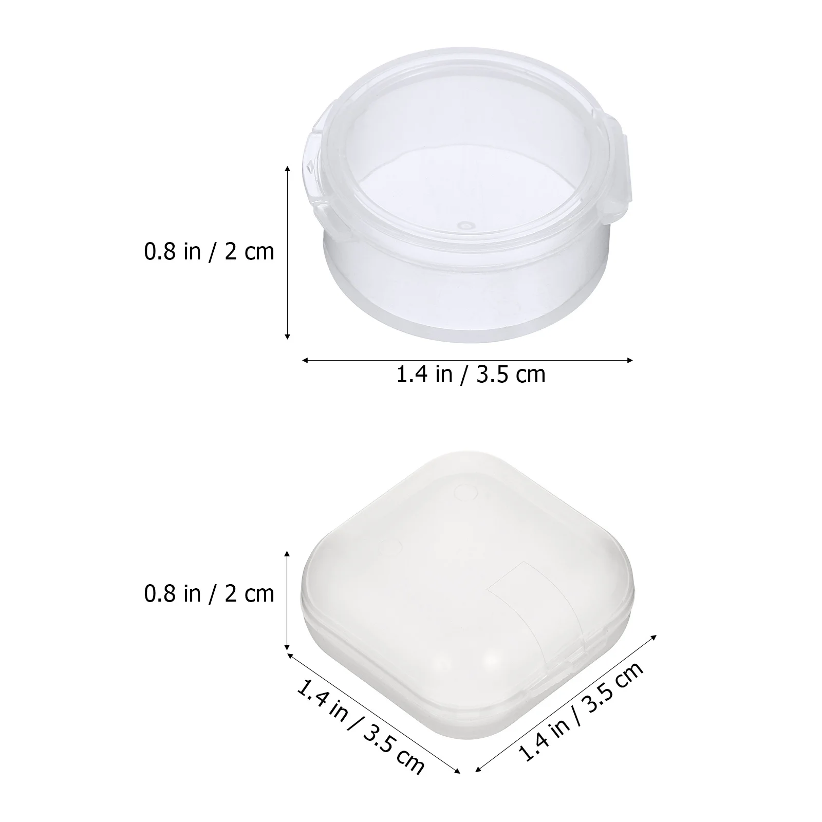 Estuches para tapones para los oídos de 20 piezas, Mini contenedores transparentes para joyería, cajas organizadoras pequeñas, almacenamiento de cuentas, almacenamiento portátil compacto para tapones para los oídos