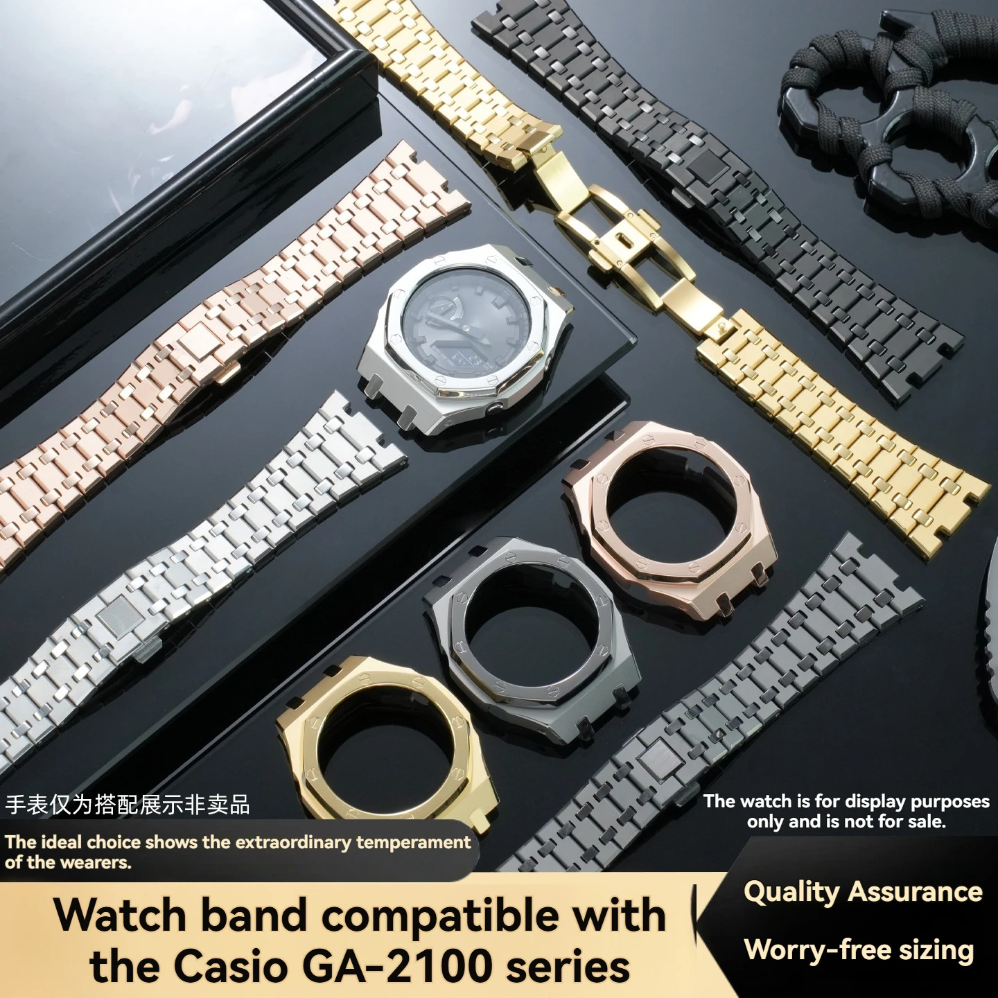 

Full Modification Kit Metal Case & Rubber Strap with Screws for Casio GA2100 GA-B2100 GA2110 G-SHOCK set
