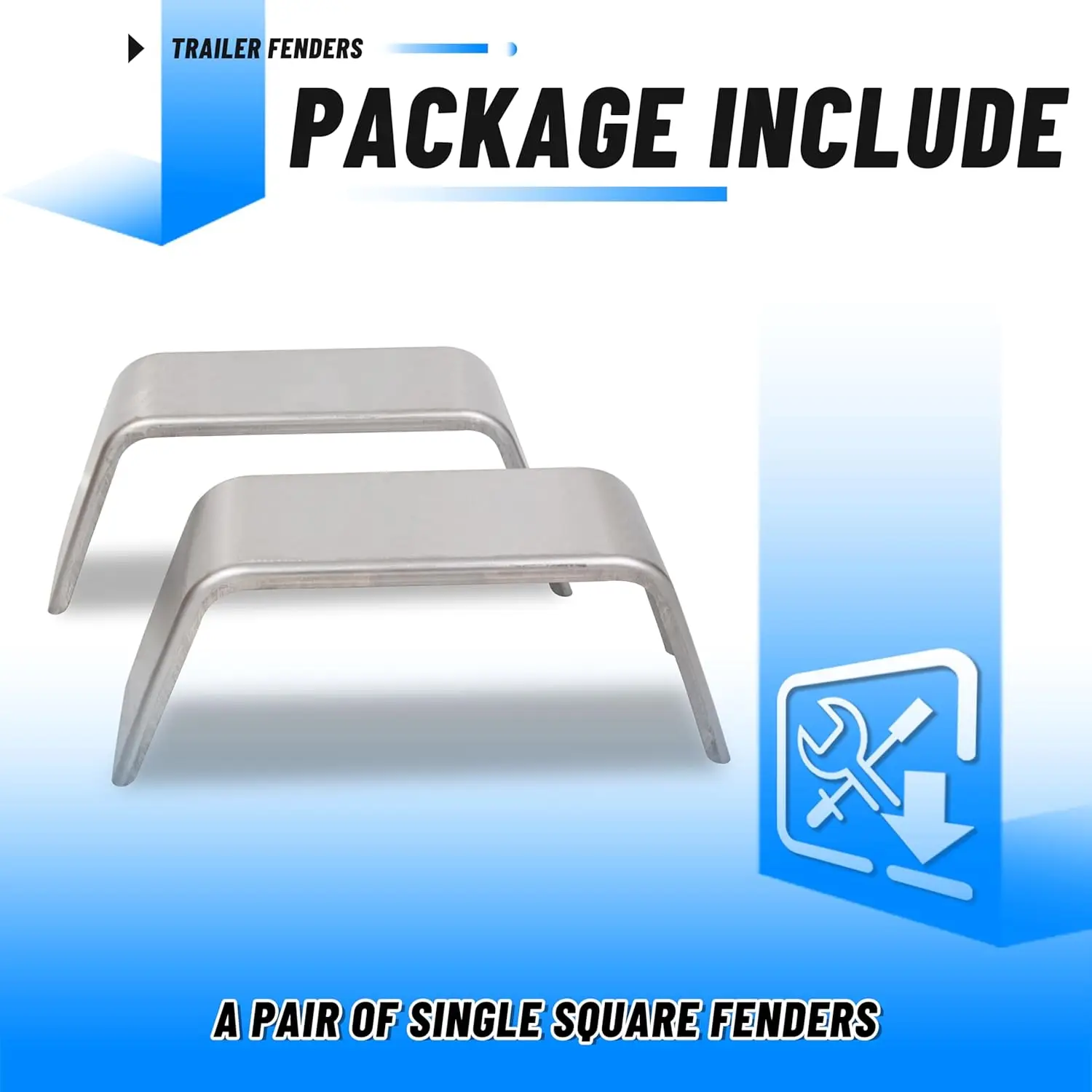 Square Trailer Fenders For 14