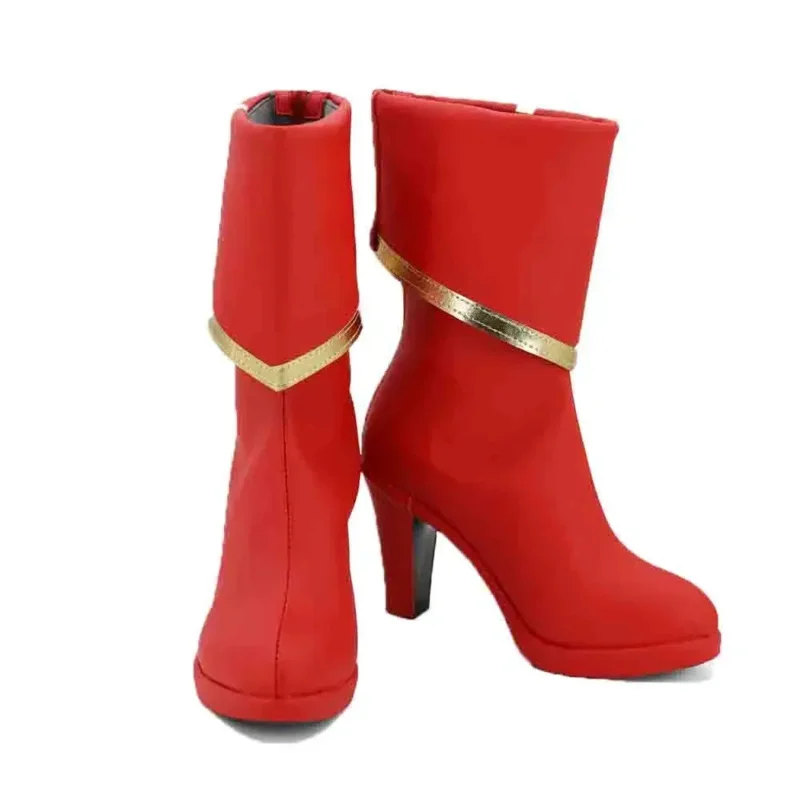 

2025 RealCos Fate/Apocrypha Servant Mordred FA Saber Boots Halloween Cosplay Red Shoes For Men Women