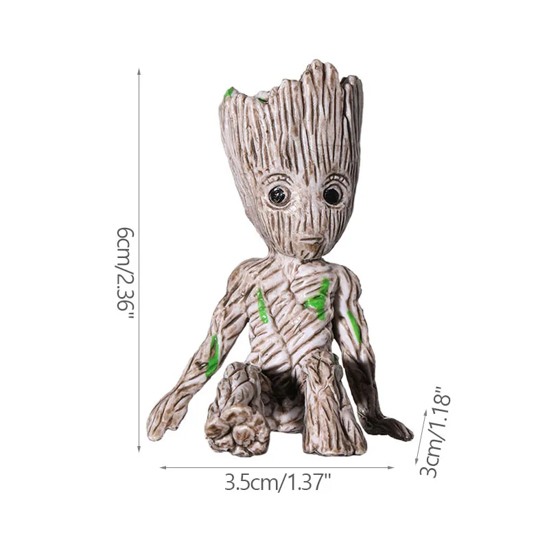 Woondecoratie Ambachten Miniatuur Model Kantoor Desktop Display Cartoon Groot Beeldjes Handwerk Decor Boom Man Ornament 5CM