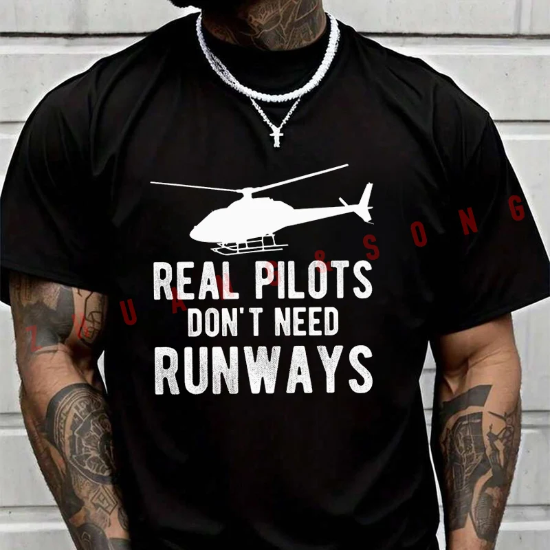 

2026 Men T-Shirt Helicopter Pilot CoPilot TShirt Vintage Clothes Plain Mens Funny T Shirts Casual Clothing Harajuku