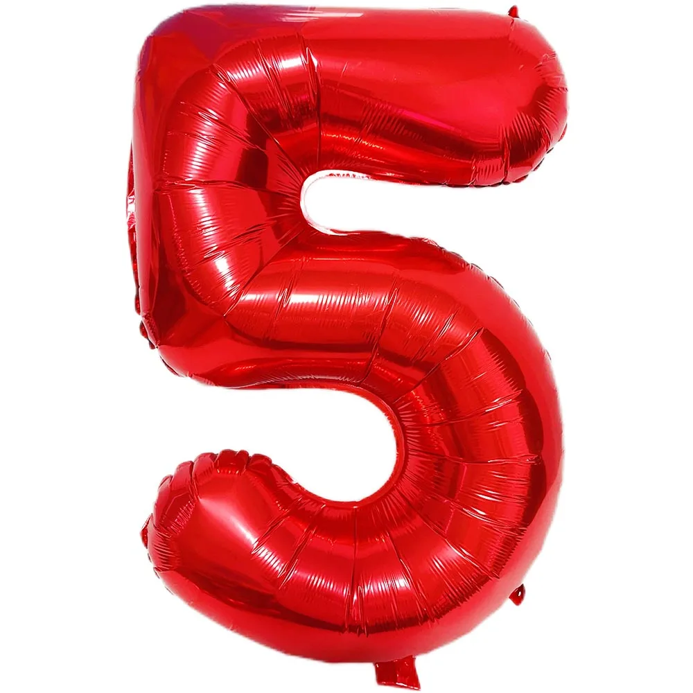 Red Large Numbers Balloon 32 Inch  1 2 3 4 5 6 7 8 9 Racer Birthday Ball Digit bachelorette balloons Figure Golob Ballon