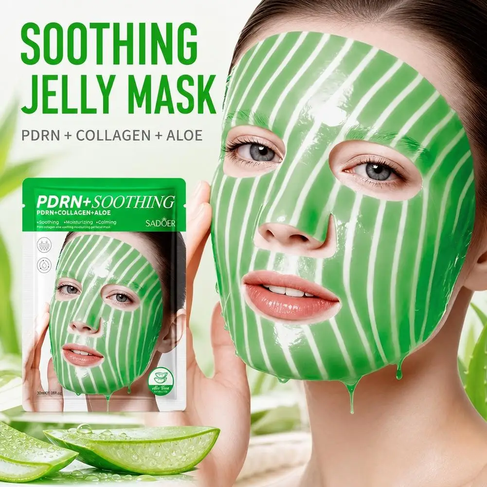 PDRN Gel Facial Masks Hydrating Moisturizing Mask Salmon Collagen Facial Mask Radiant Gentle Soothing Repair Facial Skin Care