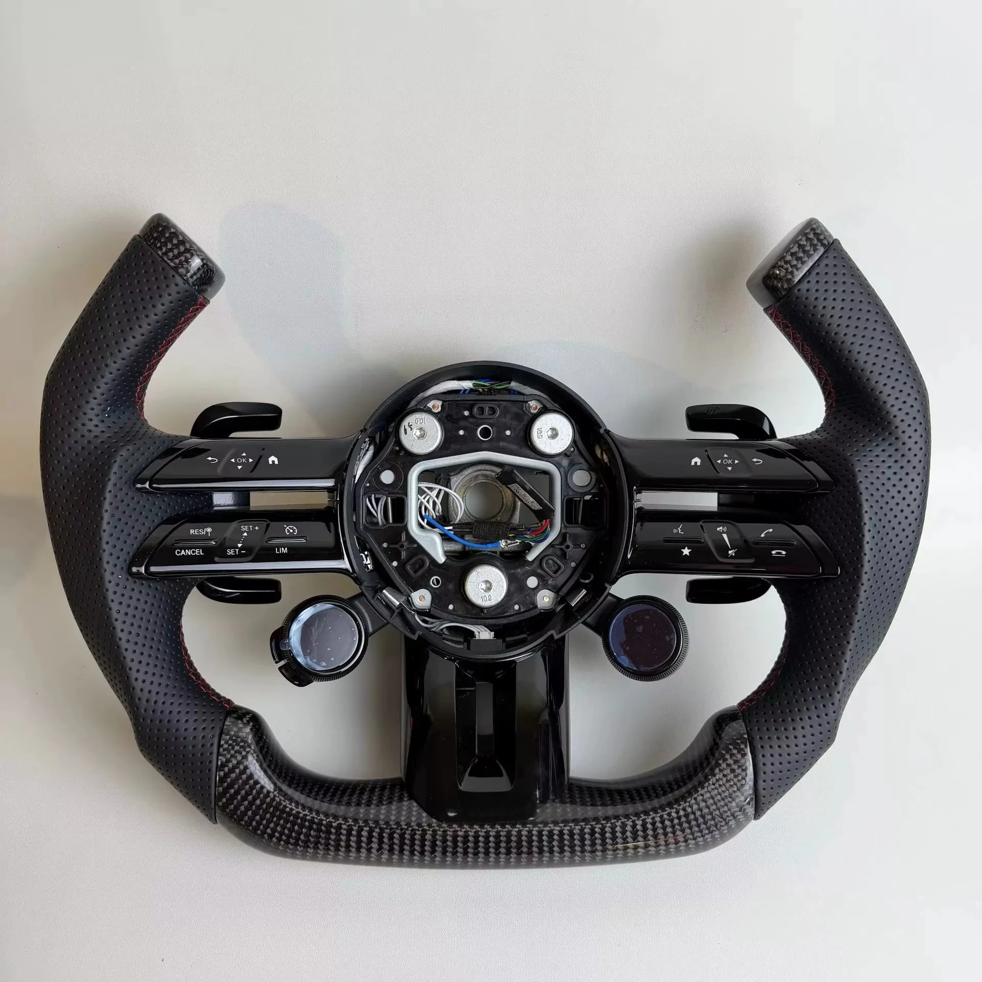 Custom Carbon Fiber Steering Wheel for C-Class E-Class GLC GLE Sport Steering Wheel with Paddle Shifters