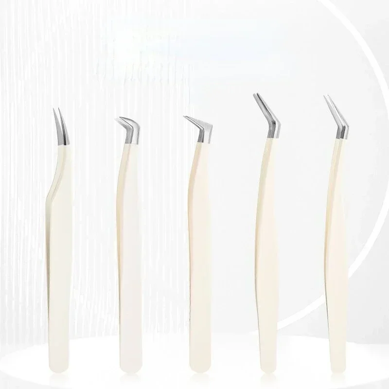 Fiber Tip Eyelash Extension Tweezer Volume Isolation Precise Lash Tweezers Nano Technology Eyebrow From Makeup Eyelash Tweezers