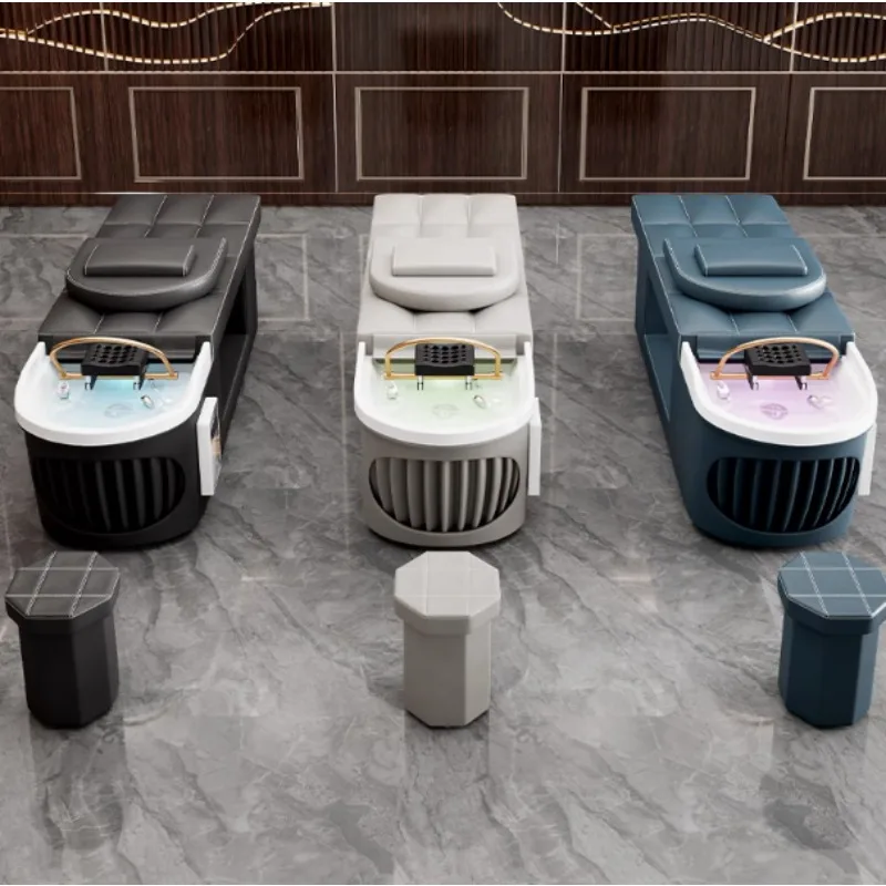 Professional Hairdressing Shampoo Tray Lava Heads Beauty Salon Sink Barber Bowl Chair Spa Water Circulation Silla Spa Massage