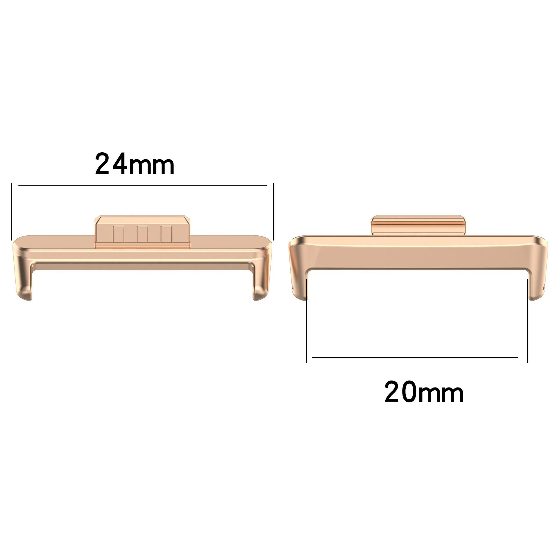 2 pcs 20mm Stainless Steel Connector For Huawei Fit 3 Watch Strap Metal Adapter Watch Accessories