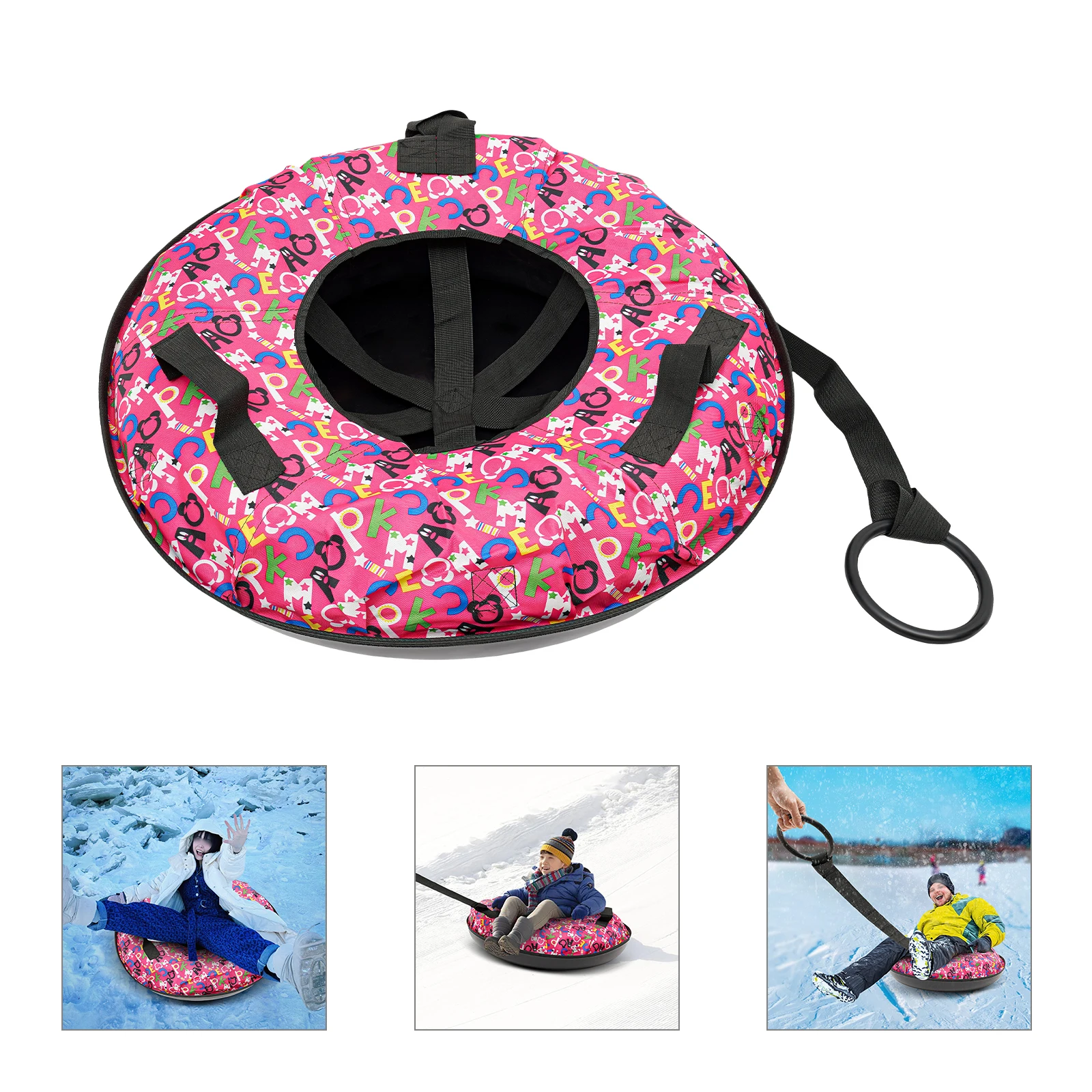 

80cm Oxford Cloth Inflatable Sledding Tube, Snow Sleds for Kids and Adult, Inflatable Sled for Outdoor Skiing, Sand Sliding