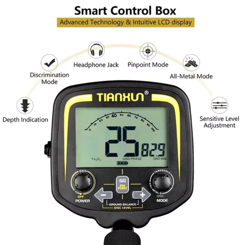 TX-850 Detector de metais industrial profissional Scanner de profundidade subterrânea Detector de ouro