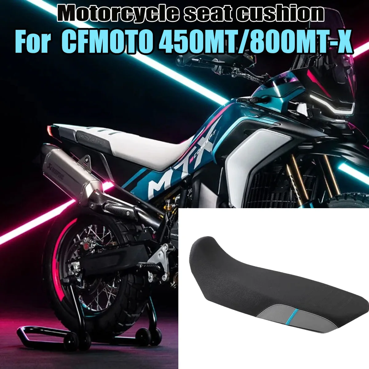 

MT450 800MTX подушка сиденья мотоцикла в сборе, модифицированное удобное усиленное сиденье, подходит для CFMOTO 450MT CF400-8A 800MT-X
