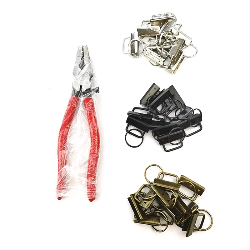30 Pieces Of 32Mm Keychain Hardware Kit Is Suitable For Wrist Clamp Lanyard Keychain DIY Tools Easy Install