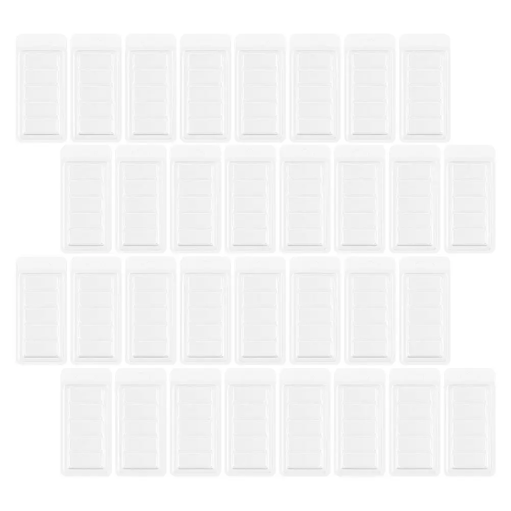 

100 шт. прозрачных пластиковых контейнеров для восковых плиток с многосекционным дизайном, для творчества и изготовления восковых изделий