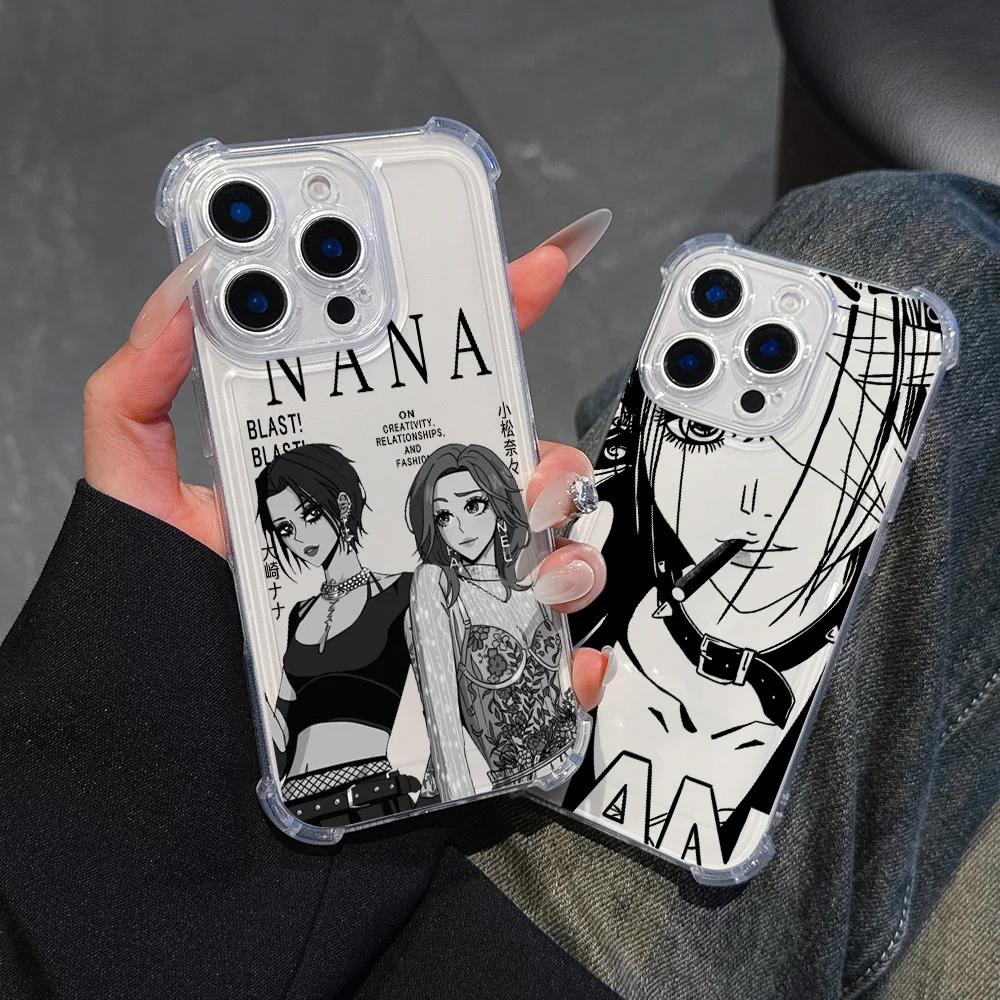 Anime Nanas Osaki Line Phone Case For iPhone 16 15 14 13 12 11 Pro Max X XR XSMax 7 8 Plus SE2020 Shockproof Transparent Cover