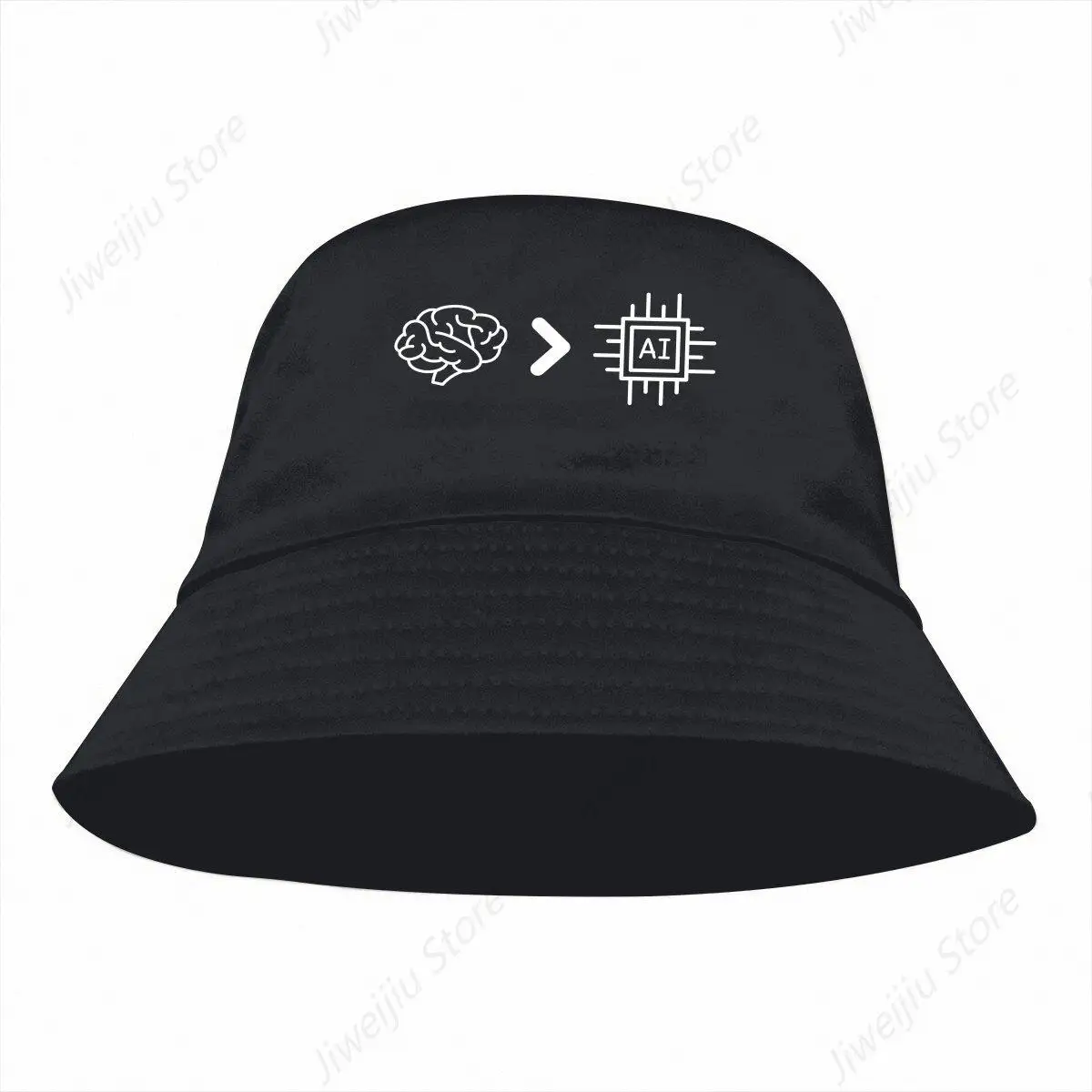 ChatGPT Bucket Hat AI vs Human Men's Women's Fisherman Cap Hip Hop Beach Sun Fishing Hats